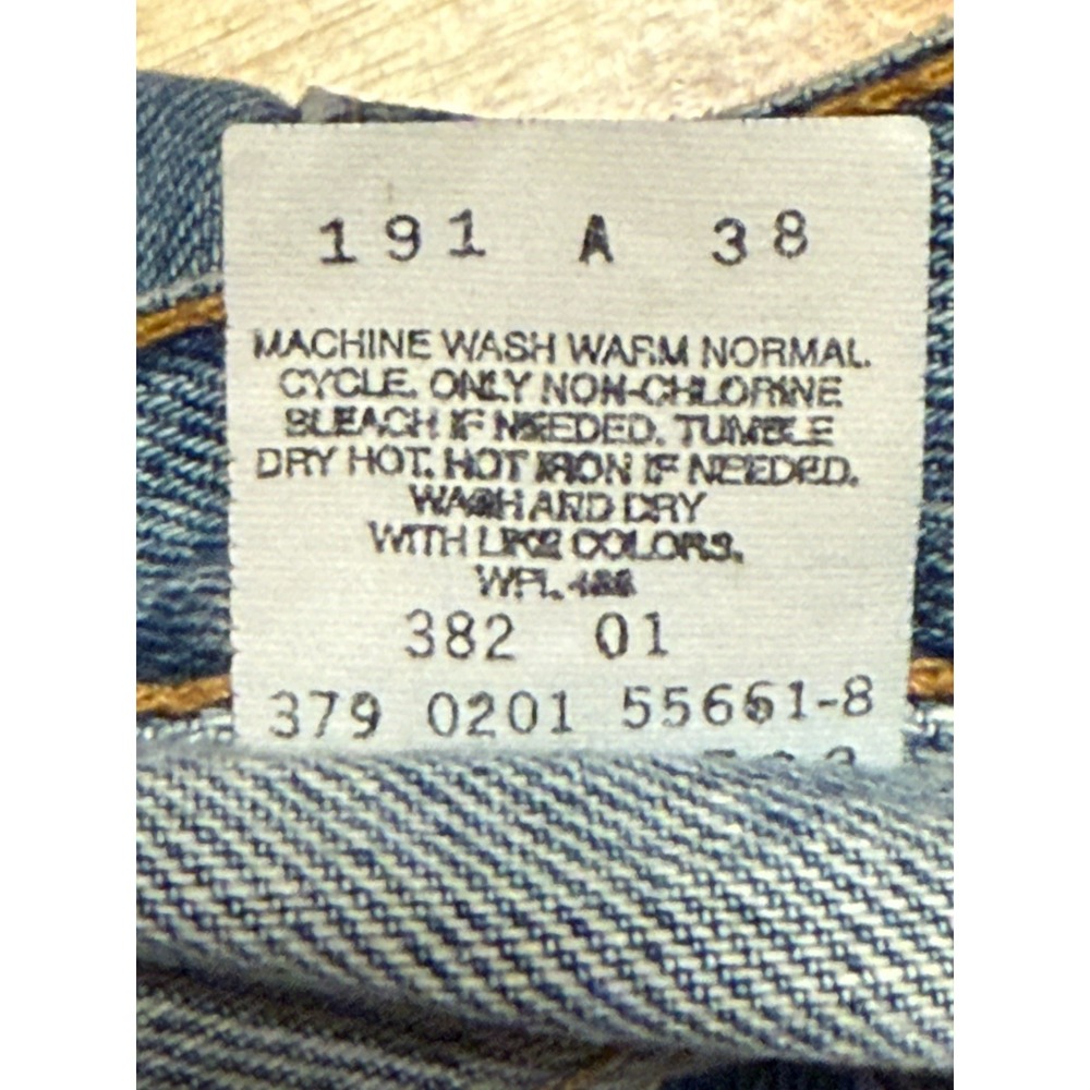 Vintage Y2K Levis 555 Womens 14 MIS Guys Fit Jean Shorts Red Tab Error USA 2001 - Picture 6 of 7
